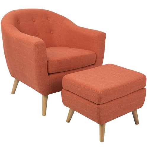 Rockwell Chair + Ottoman Set